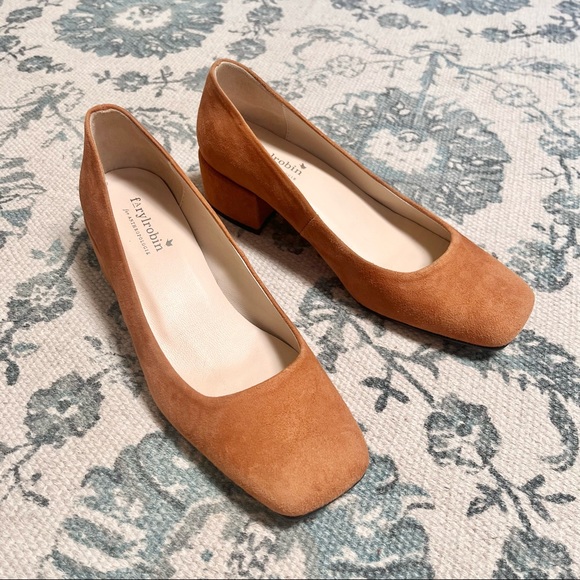 ❌SOLD❌ Farylrobin Tan Suede Leather Heeled Flats - Picture 12 of 12